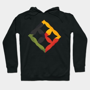 Eban Adinkra Symbol of love and safety in Pan African colors Hoodie